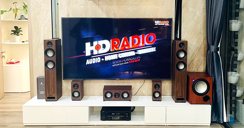 Lắp dàn âm thanh xem phim AT13 cực hay cho anh Hùng ở Gia Lâm Hà Nội (Denon X550BT + Jamo S807 HCS HCS + C910)