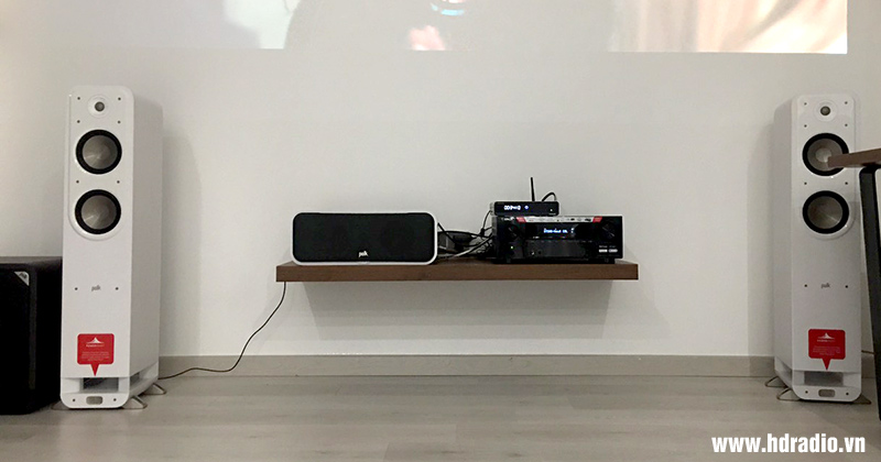 Lắp dàn xem phim 5.1 hay cho anh Linh ở Tân Bình (Denon AVR X2700H, Polk Audio Signature S55, Signature S30, Signature S15, HTS12)