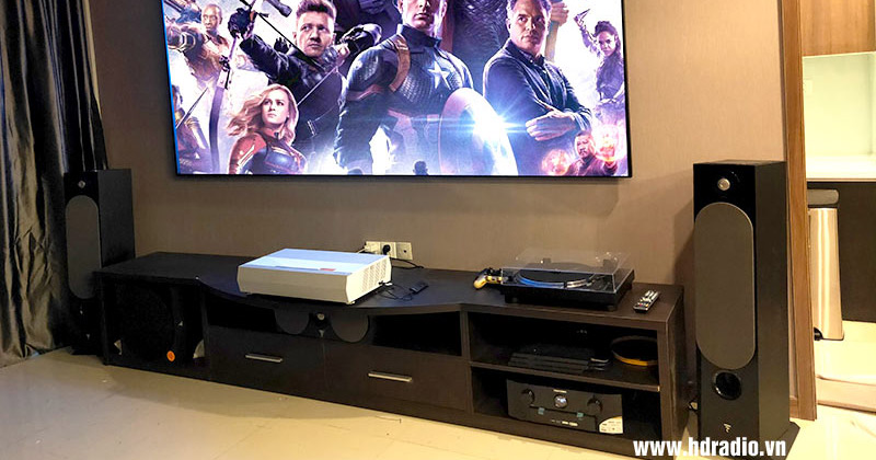 Lắp hệ thống giải trí chất lượng cao cho anh Quý ở Quận 10 (Optoma CinemaX P2, Grandview PE-L120, Audio Technica AT-LP120XUSB, Marantz SR6015, Focal Chora 826-D, Focal Chora Surround, Focal Chora Center, Focal 600P)