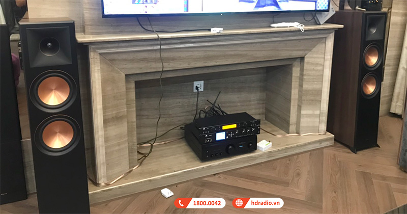 Lắp dàn nghe nhạc và hát karaoke hơn 84 triệu cho anh Thành ở Hoàng Mai, Hà Nội (Klipsch RP-8000F, Denon PMA-1600NE, JKaudio X9000, JKaudio B9)