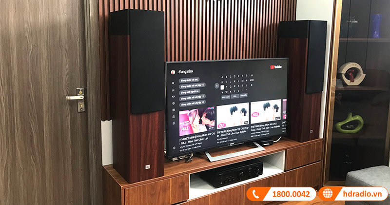 Lắp Dàn Nghe Nhạc Vàng Đẳng Cấp Giá 29 triệu cho Anh Thủy ở Mễ Trì, Hà Nội (JBL STAGE A180, Denon PMA 600NE)