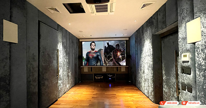 Lắp hệ thống trình chiếu cao cấp trên 200 triệu cho anh Tuấn Anh ở quận Hoàng Mai, Hà Nội (Grandview LE-MI120, Viewsonic X100-4K+, HDD Toshiba 4TB, Dune HD Max Vision 4k, JKaudio H2400, Denon AVC X6700H, Polk 70 RT, CSW100, V65, 265RT)