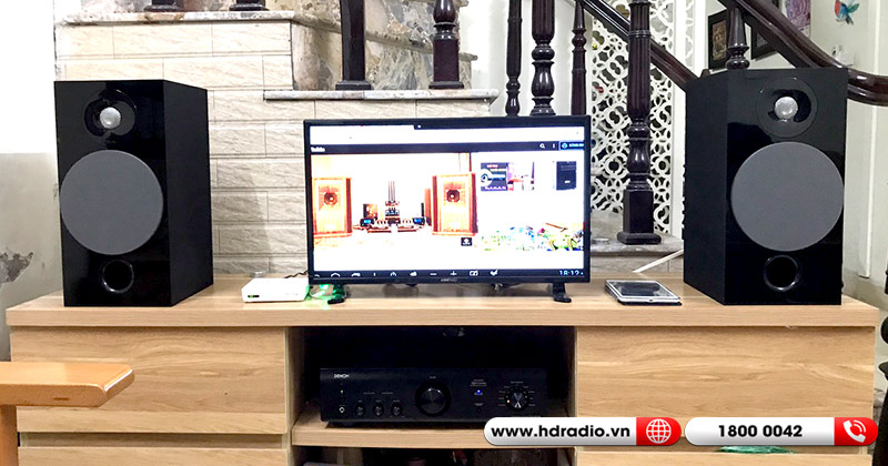 Lắp dàn nghe nhạc mini 2.0 hay cho anh Tuấn ở Nghĩa Đô (Amply Denon PMA 600NE, Loa Focal Chora 806)