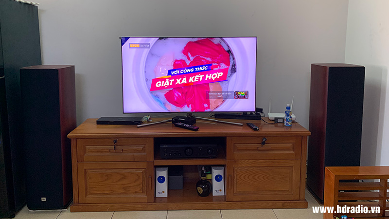 Lắp dàn nghe nhạc JBL đỉnh cao cho anh Đoàn ở Long Biên, Hà Nội (Loa JBL Studio 690 + Amply Denon PMA 800NE)