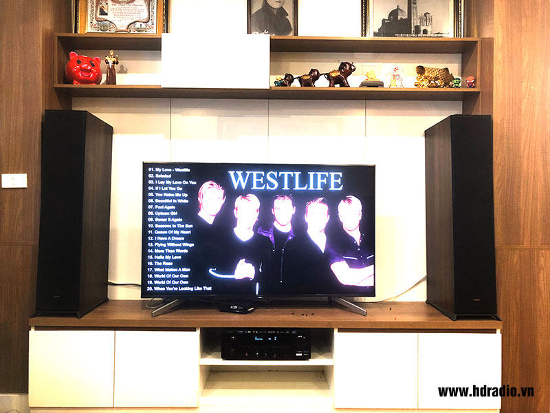 Lắp dàn nghe nhạc HD26 cực hay cho anh Phúc ở Thanh Xuân, Hà Nội (Loa Klipsch RP6000F, Amply Denon DRA-800H)