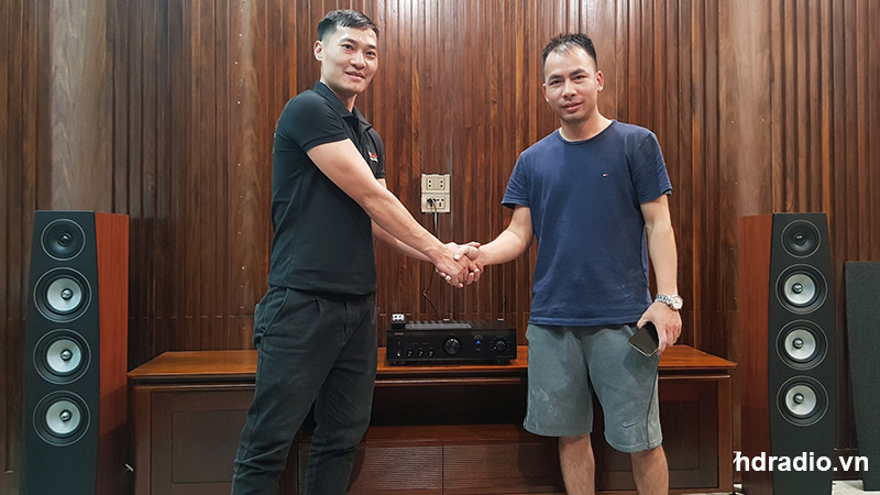 Lắp dàn nghe nhạc cực hay cho Anh Tân ở Giáp Bát, Hà Nội (loa Jamo C97 II, amply DENON PMA 600NE)
