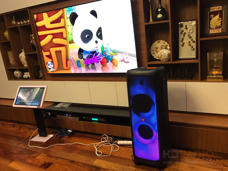 dàn karaoke sử dụng loa jbl party box 1000