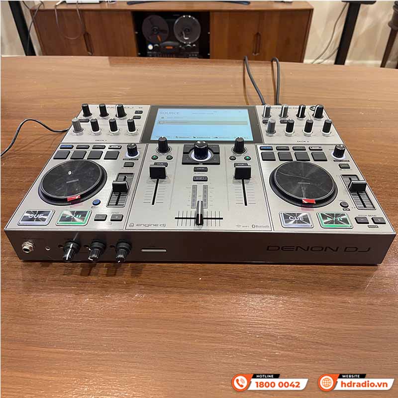 Bàn DJ Denon Prime Go+ (plus) pin 5h, USB độc lập, Engine DJ, Serato, Virtual DJ, Wifi, 3.68kg, Mới-14