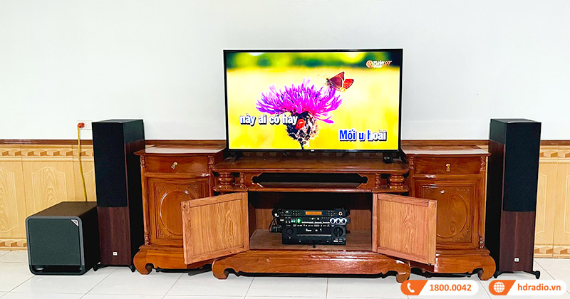 Lắp dàn nghe nhạc và hát karaoke cực hay anh Bảo ở Sơn Dương, Tuyên Quang (JBL Stage A180, Denon DRA-800H, CARD K88 Pro, JKAudio B5 Plus, Sub Polk Audio HTS10,  Acnos KS361MS)