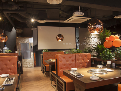 Công trình âm thanh, máy chiếu tại nhà hàng BBQ Nguyễn Văn Cừ