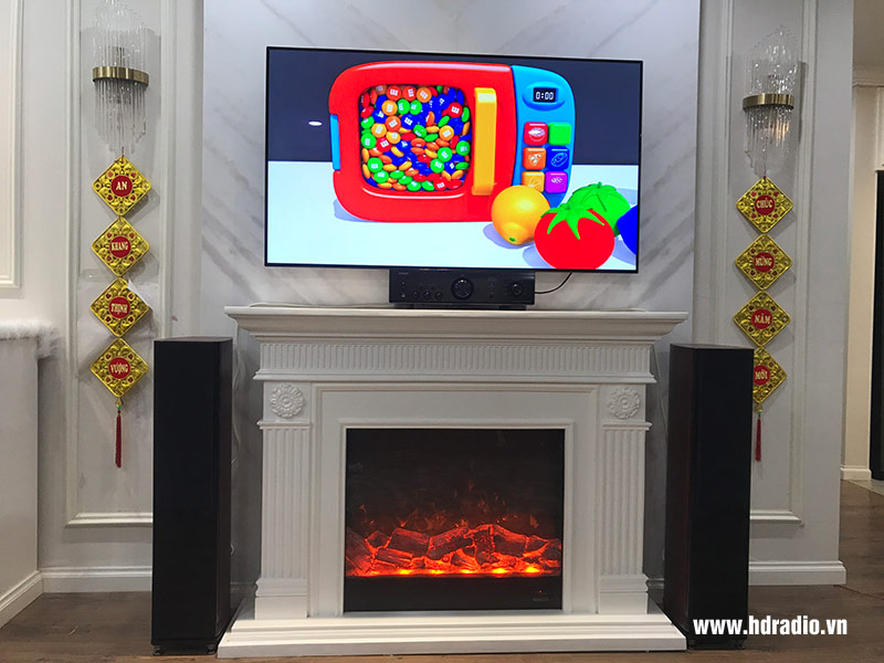 Lắp dàn nghe nhạc Wharfedale chất lượng cho anh Bình ở Nhân Chính (Loa Wharfedale Diamond 11.3, Amply Denon PMA 600NE)