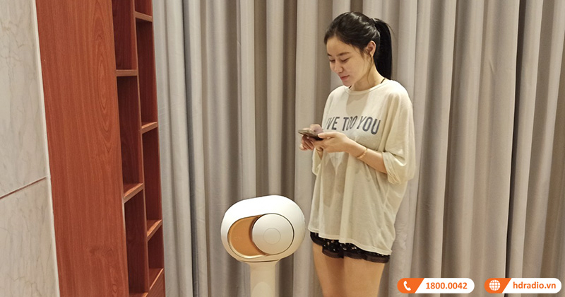 Lắp bộ loa bluetooth cao cấp trị giá hơn 119 triệu cho chị An ở Gò Vấp, TP Hồ chí Minh (DEVIALET Phantom I 108DB Opera De Paris, Tree White)