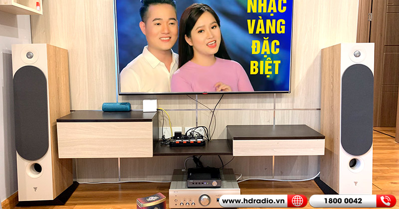 Lắp dàn nghe nhạc Focal 2.0 cực hay cho chị Loan ở Hà Đông (Focal Chora 826, Denon PMA 1600NE, Yamaha WXC-50, AudioQuest Type 4 Star-Quad)