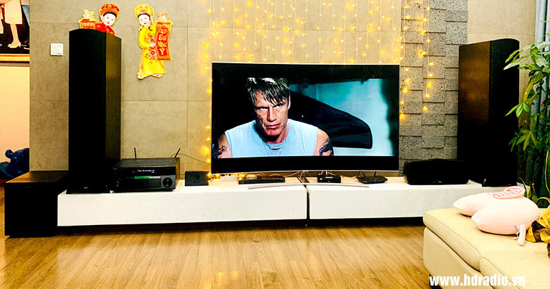 Lắp dàn xem phim 5.1 đỉnh cao cho chị Mỹ Chinh ở Hà Đông Hà Nội (Loa Klipsch Synergy Black Label F300, Loa Klipsch Synergy Black Label B100, Loa Klipsch Synergy Black Label C200, Loa sub Klipsch Synergy Black Label SUB100, Amply Yamaha RX A1080)