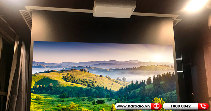 Lắp máy chiếu trần thạch cao với chi phí 111 triệu cho chị Tâm Anh ở Hà Nội (LSP7T, Grandview HT-MI100 GM)