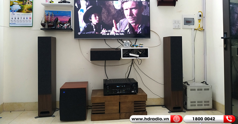 Lắp dàn xem phim 5.1 DENON, JAMO hay cho anh Chung ở Phú lương, Hà Đông ( Bộ Loa 5.0 Jamo S809 HCS, Amply Denon AVR-X1600H)