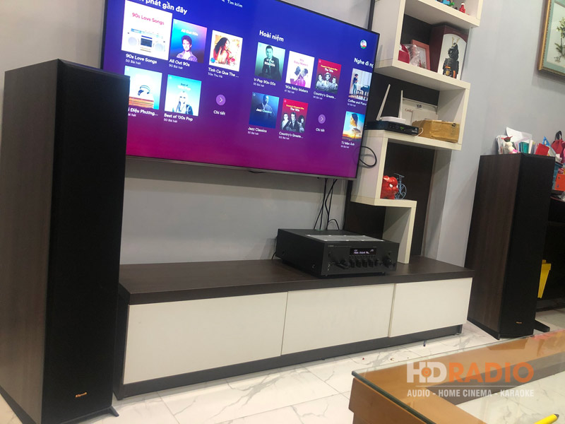Lắp dàn nghe nhạc Klipsch siêu hay HD01 cho Anh Danh ở Tân Phú