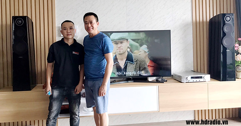 Lắp dàn nghe nhạc mini hay cho anh Hải ở Quận Thanh xuân (Loa YAMAHA NS-F700, Amply Marantz NR1200)