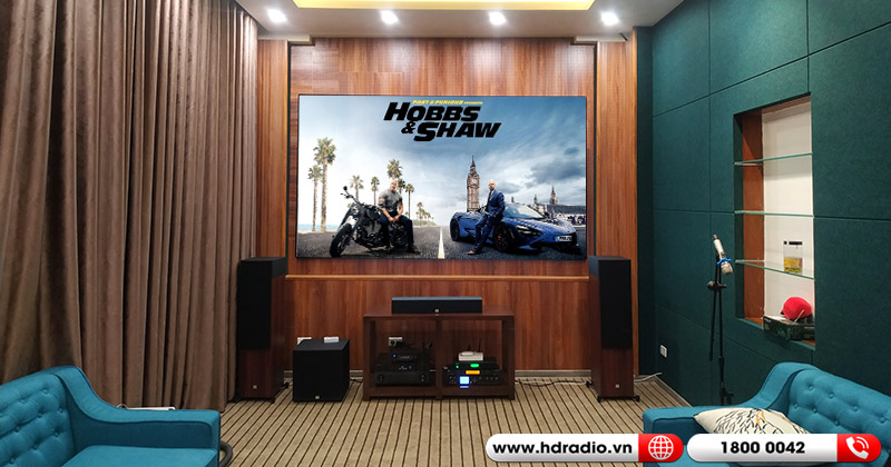 Lắp hệ thống phòng giải trí cao cấp cho anh Hiếu ở Tây hồ, Hà Nội (Grandview PE-L120, Optoma UHD35+, Dune HD Pro Vision 4K Solo, JBL SP6CII, ViệtK 4K Plus, JKAudio B9, Yamaha RX A1080, STAGE A120PWAS, A135C, A130, A190)