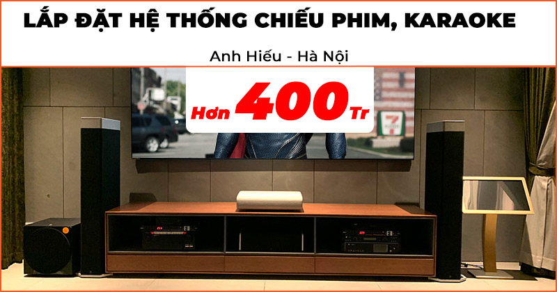 Lắp hệ thống phòng giải trí cao cấp có giá hơn 400 triệu cho anh Hiếu ở Thạch Thất: Samsung LSP9T, HW-Q950A, Grandview PE-L120 DY5, Definitive Technology BP9080x, CS9060, SR9040, Focal 600P, Dune HD Pro Vision 4K Solo, Denon AVC X6700H, JKaudio X9900 Pro