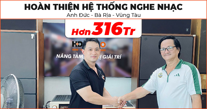 Bổ sung hệ thống Amply và Đầu CD cao cấp trị giá hơn 316 triệu đồng cho dàn nghe nhạc Hi-end của anh Lâm ở Bà Rịa - Vũng Tàu (Accuphase E-5000, Accuphase DP450)