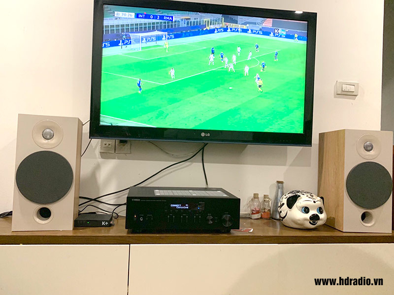 ảnh thực tế dàn nghe nhạc sử dụng amply Yamaha R N303