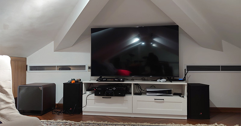 Lắp dàn karaoke cao cấp HDR79 trị giá gần 77 triệu đồng cho anh Hải ở huyện Hoài Đức, Hà Nội (Polk Audio HTS12, Tecnare E10, JKaudio H2600, JKaudio X6000 Plus, JKaudio K800)