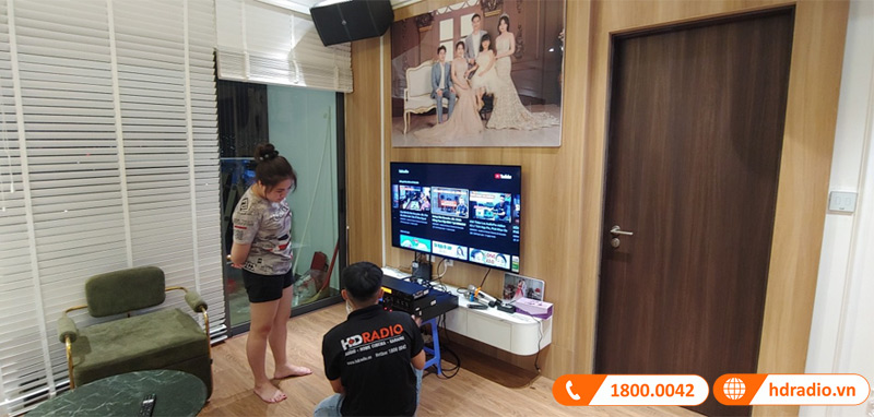 Lắp đặt Bộ Dàn Karaoke Cao Cấp trị giá hơn 73 triệu đồng cho chị Hương ở Hoàng Mai, Hà Nội