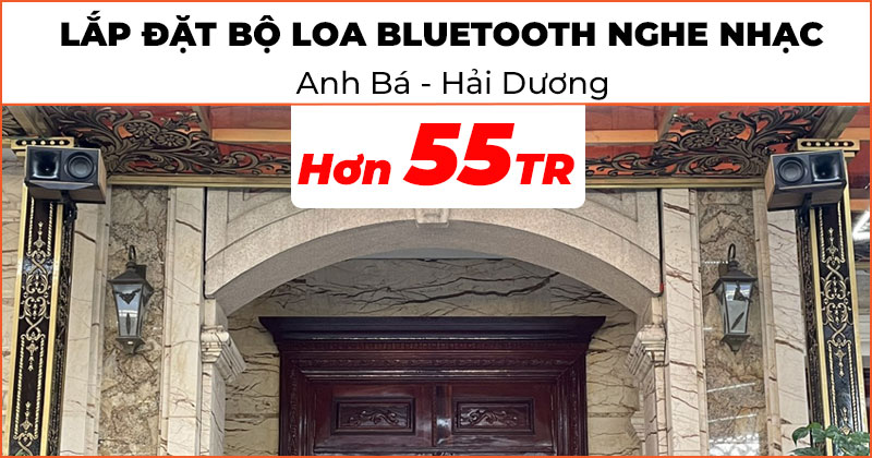 Lắp đặt bộ loa bluetooth cực hay trị giá hơn 55 triệu đồng cho anh Bá ở Hải Dương (Klipsch The Fives, Denon Home 350)