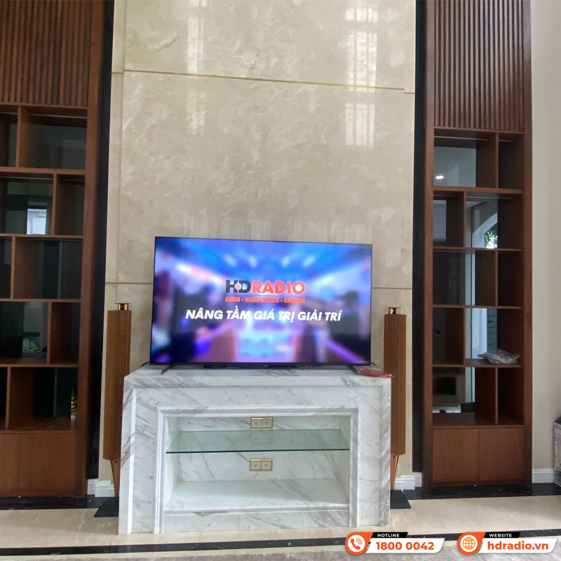 Lắp đặt bộ Loa B&O Beolab 18 màu Bronze cho anh Khải