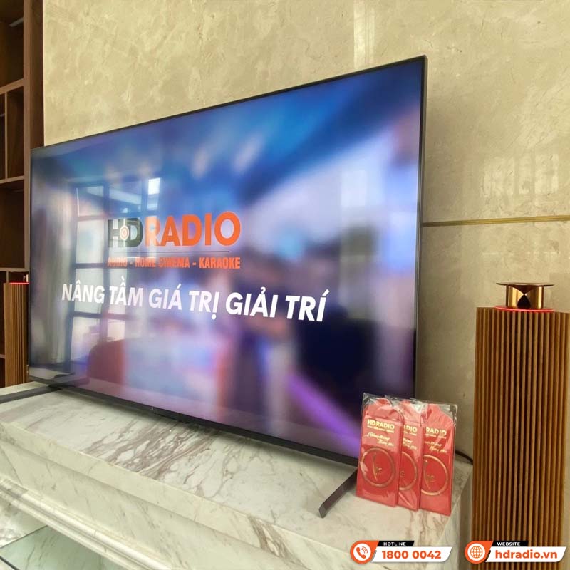 Lắp đặt bộ Loa B&O Beolab 18 màu Bronze cho anh Khải