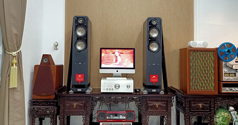 Lắp cặp loa Polk Audio Signature S55 nghe nhạc cực hay trị giá 18 triệu đồng cho anh Tuấn ở huyện Bình Chánh, Hà Nội