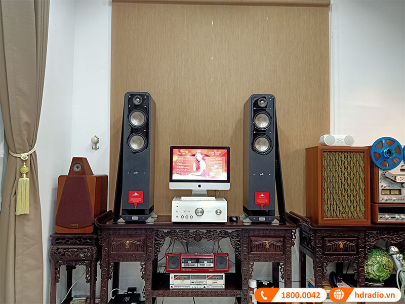 Lắp cặp loa nghe nhạc Polk Audio Signature S55 trị giá 18 triệu đồng cho anh Tuấn ở huyện Bình Chánh, Hà Nội