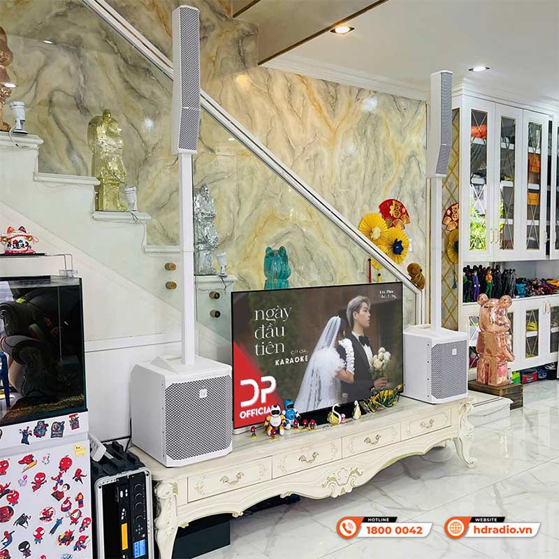 Lắp Dàn âm thanh hát karaoke Column Array SK09 giá hơn 108 triệu đồng cho anh Tuấn