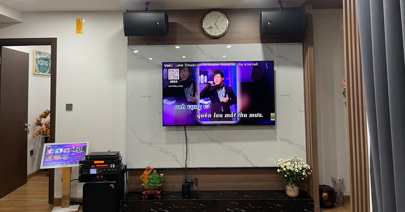 Lắp dàn Karaoke HDR30 kết hợp hệ thống đầu màn VietK và bộ quản lý nguồn Kiwi cao cấp trị giá gần 107 triệu đồng cho anh Nam ở Tố Hữu, Hà Đông, Hà Nội (Tecnare E10, JKAdio B9, Wharfedale CPD-2600, JKAudio X9000 Pro, Kiwi S803A, VietK Pro 6TB, VietK 22inch