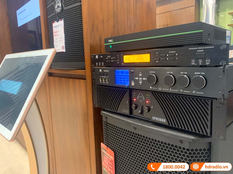 Lắp dàn karaoke hdr86 kết hợp đầu màn vietk 131tr cho anh hải
