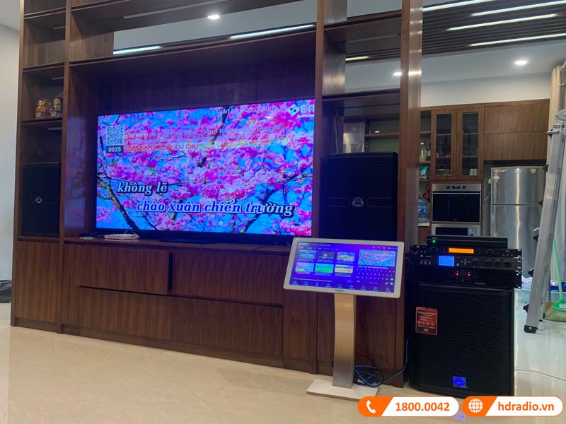 Lắp dàn karaoke hdr86 kết hợp đầu màn vietk 131tr cho anh hải