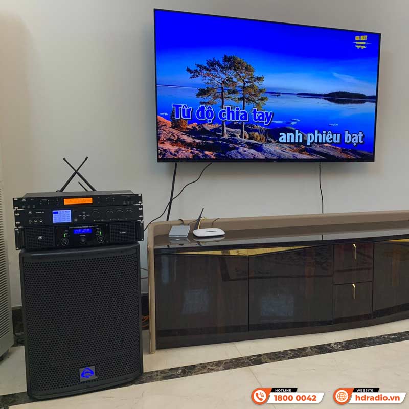 Lắp dàn karaoke cao cấp giá hơn 74 triệu đồng cho chị Nga ở Quận Nam Từ Liêm, Hà Nội