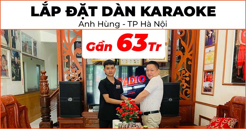 Lắp dàn karaoke cực chất giá gần 63 triệu đồng cho anh Hùng ở Đông Anh, Hà Nội (Wharfedale Anglo X12A, Polk Audio HTS12, JKaudio X6000 Plus, JKaudio H2600, JKaudio B9)