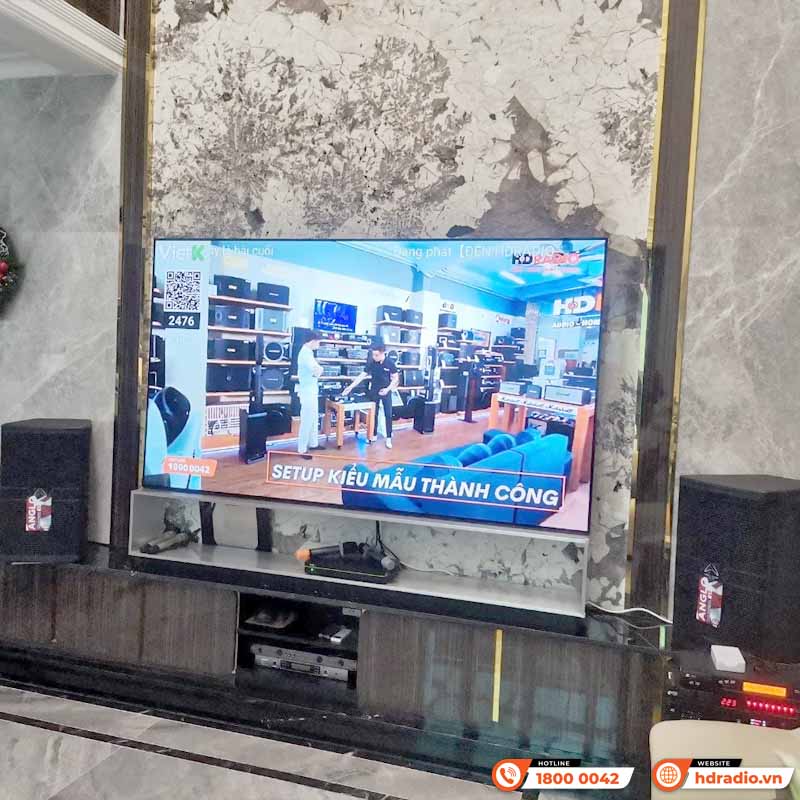 Lắp Dàn karaoke HDR52 kết hợp đầu VietK và Sub Polk Audio cho anh Tiến