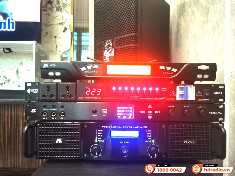 Lắp Dàn karaoke HDR52 kết hợp đầu VietK và Sub Polk Audio cho anh Tiến