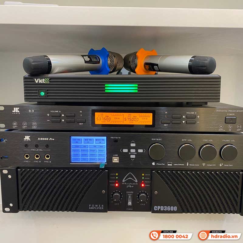 Dàn Karaoke Cao Cấp HDR55 (Whafedale Anglo E312, CPD3600, Vang số, Micro)-5