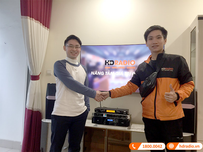 Lắp dàn Karaoke JBL KH18 trị giá hơn 34 triệu đồng cho anh Trưởng ở Times City, Hà Nội