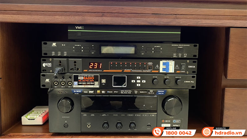 lắp dàn karaoke kết hợp đầu màn vietk cho công ty catalan