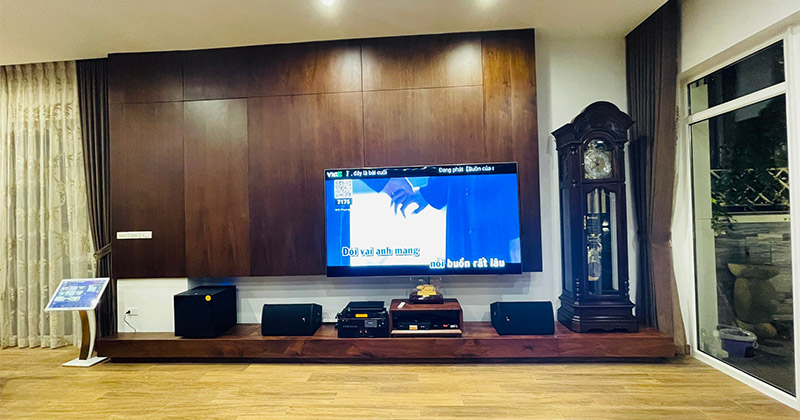 Lắp dàn karaoke cao cấp trị giá 123 triệu đồng cho anh Việt ở quận Long Biên, Hà Nội (Focal 600P, VietK 22inch, VietK Pro 4TB, JKAudio X9900 Pro, JKAudio B9, Wharfedale CPD-2600, Tecnare E10)