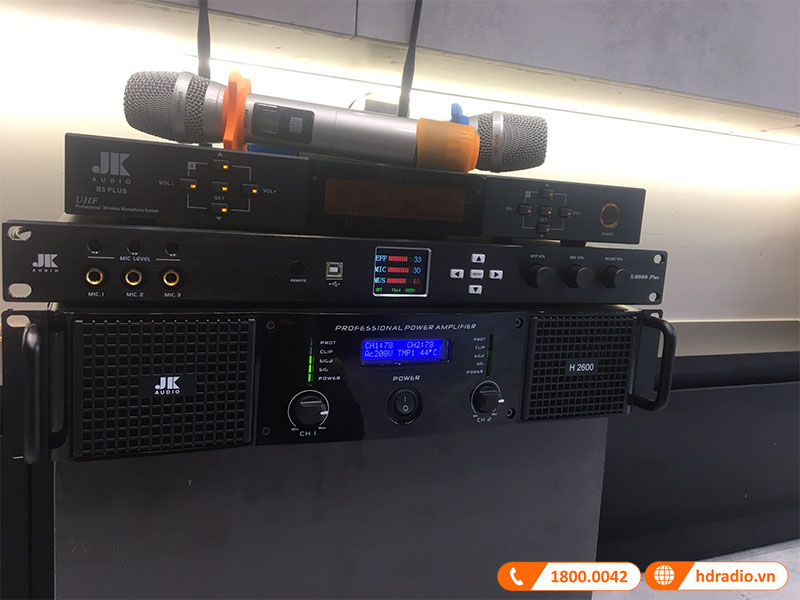 micro không dây jkaudio b9, cục công suất jkaudio h2600, vang số x6000 plus