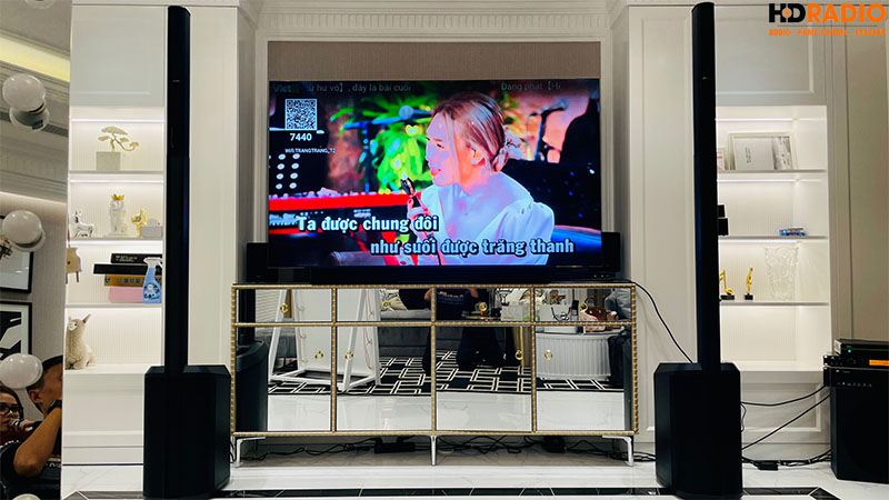 ảnh thực tế công trình dàn karaoke trị giá hơn 114 triệu đồng của chị Trang