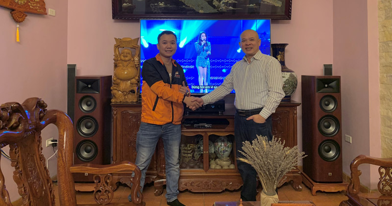 Lắp đặt dàn nghe nhạc Cao Cấp gần 84 triệu đồng cho anh Long ở Mộ Lao, Hà Đông, Hà Nội (Denon PMA 1700 NE, JBL Studio 698)