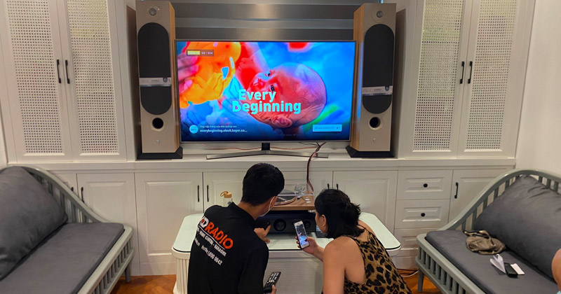 Lắp hệ thống dàn nghe nhạc cao cấp trị giá hơn 90 triệu đồng cho chị Nhung ở Nam Từ Liêm, Hà Nội (TEAC TN400BTx, Denon PMA 1700 NE, Focal Chora 826)