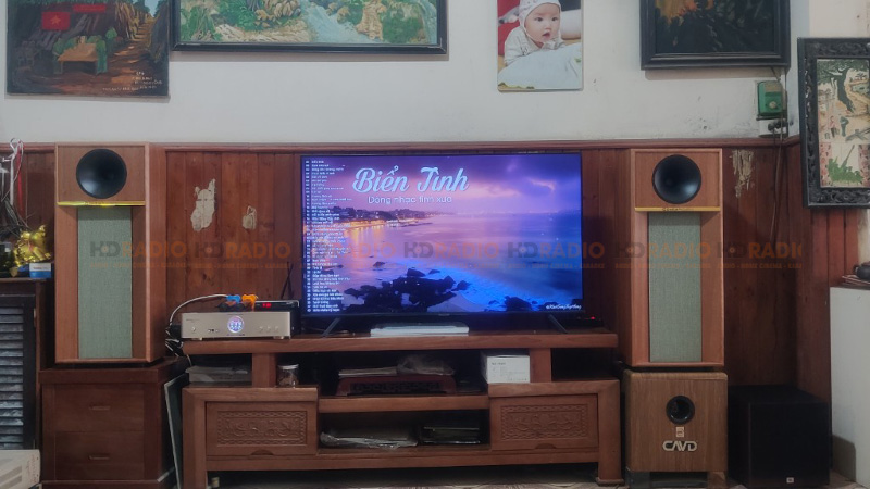 Lắp đặt bộ dàn nghe nhạc và hát karaoke NK52 kết hợp cùng loa sub JBL Stage A100P trị giá hơn 40 triệu đồng cho anh Trung ở Gia Lâm, Hà Nội (Boston Acoustics 1210, S450, Stage A100P)